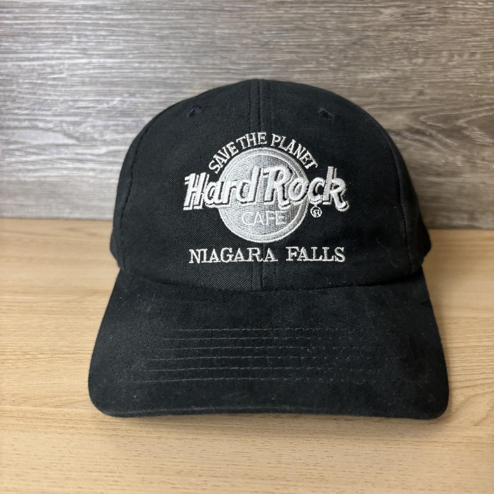 Hard Rock Cafe Hat Cap Snap Back Black Niagara Falls Embroidered Mens Classic